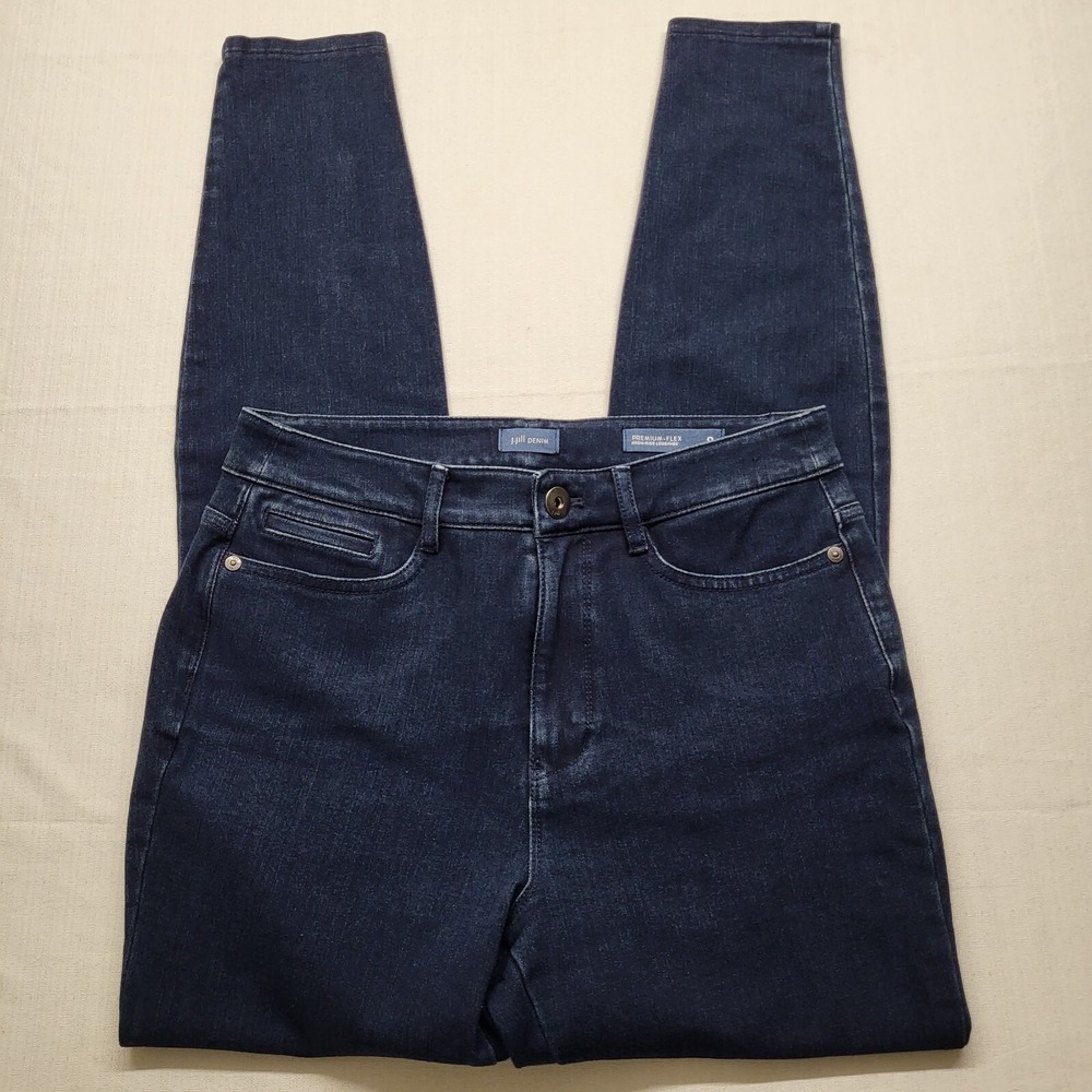 J Jill High Rise Jegging Womens 8 Tall 28/30 Blue Dark Wash Stretch Slimming